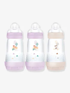 Lot de 3 biberons 260 ml MAM Easy Start anti-colique Nature Guardian 2 lilas + 1 sable - Mam